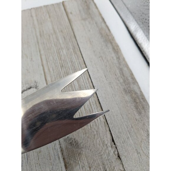 Stainless Steel Salad Server Fork with Wood Handle 7 1/2" Granny - Picture 8 of 8
